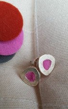 "Filzis" Ohrstecker 925ér Silber matt wandelbar  verschiedene Farben inklusive  