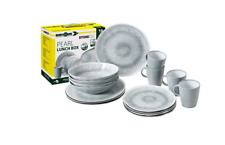 Brunner Geschirrset Pearl 16-tlg. StoneTouch-Melamin Campinggeschirr