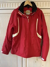 Jacke Ziener Skijacke Damen, Rot-Weiß Gr. 42 Waterproof 10.000mmH2O, Breathable