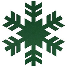 Dunkelgrüne Filz Schneeflocke