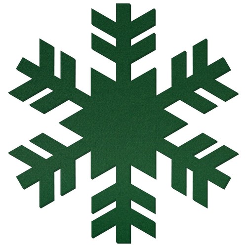 Dunkelgrüne filz schneeflocke - dunkelgrüne,