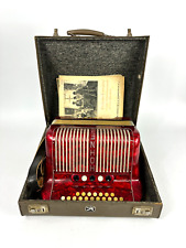 Alte Hohner Harmonika Club III M Rot Akkordeon Koffer Vintage 3 Ziehharmonika