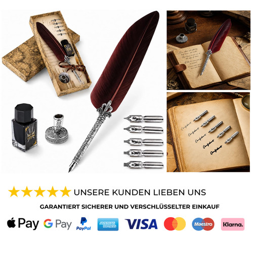 Dipstift mit feder antik tinte - feder,