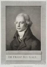 H. SCHMIDT (1780-1809), Franz Joseph Gall (1758-1828), Kupferstich Romantik