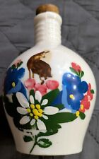 Schnaps-Krügerl, Kännchen Schnapskrug bemalt mit Enzian ,Edelweiß, Gemse