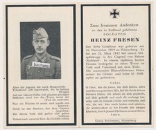 Sterbebild Soldat gef. 1942