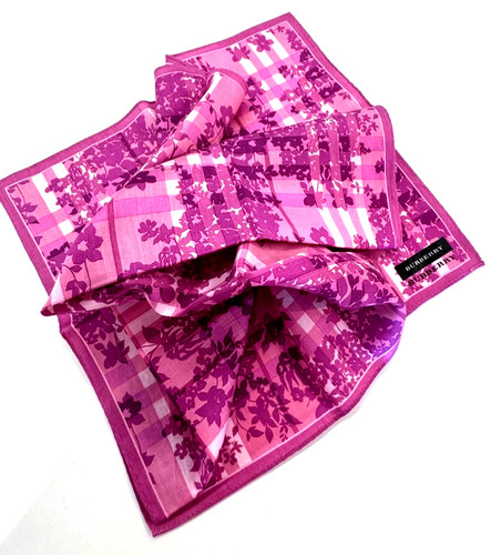 Burberry pink floral check - floral,