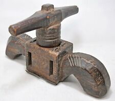 Antik Holz Küchengeräte Groß Tribal Entsafter Original Alt Handgeschnitzt