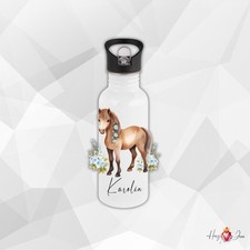 Personalisierte Trinkflasche mit Namen Thermobecher Pferd Geschenkidee_024E