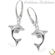 Mädchen Delfin Brisur 925 Sterling Silber Ohrhänger Delphin Kinder Ohrringe 