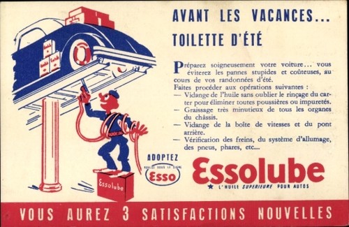 Werbung motoröl essolube - werbung,,