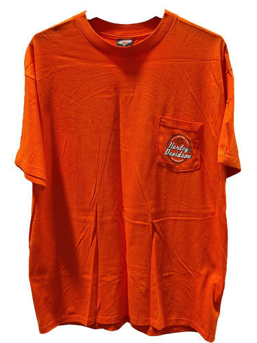 Vintage orange harley davidson - vintage,