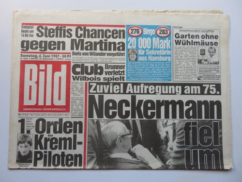 Bild zeitung vom 1987 - bild,