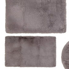 MONT CHALET uni Badeteppich Lammfellimitat grau 60 x 100cm N154