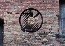 Wanduhr Uhr Zunftzeichen Wappen Symbol Handwerk Fliesenleger Fliesenschneider