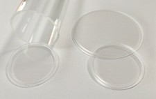 PLEXIGLAS® Acrylglas Rohr Deckel mit Falz von Ø40mm bis Ø150mm 