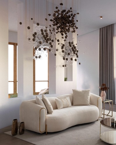 Sofa sitzer luxus beige - 3,