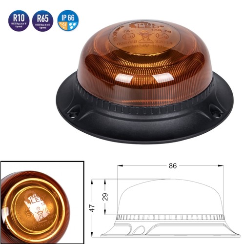Led mini rundumleuchte 12v 24v - led,