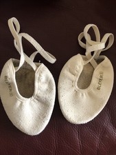 Tanz-/Gymnastik-Kappen weiß, Bleyer, 38-39 Barfußtanz Schuhe, Leder