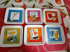 6 Stück Kleine bunte Snackteller