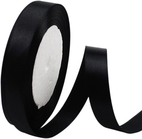 Satinband schwarz 15mm - schwarz, 23