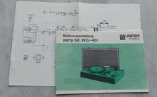Alte Bedienungsanleitung party hit WG-401 old vintage UNITRA FONICA