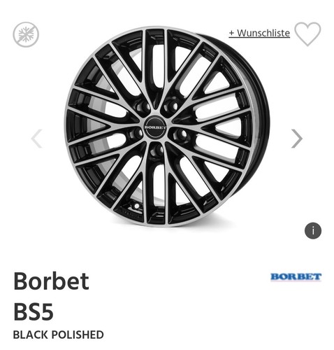 Borbet bs5 black polished - borbet,