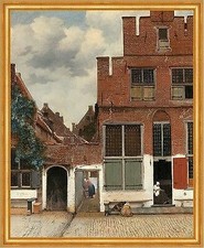 The Little Street Jan Vermeer Backsteinhaus Stadt Häuser Rot Ziegel B A1 02468