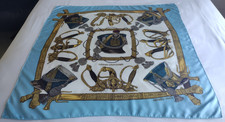 HERMÈS Vintage Seidentuch - Grand Uniforme - blau/bunt - 90 x 90 cm