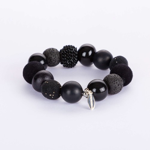 Bollywood perlenarmband black - perlenarmband, "black