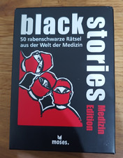 Black Stories – Medizin Edition | 50 rabenschwarze Rätsel | Moses Verlag |