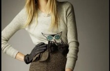 BURBERRY PRORSUM PRE FALL 2012 Pullover XS, 100% Kaschmir, Cashmere, Eule, owl