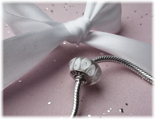 Murano glas charm mit zirkonia - glas,