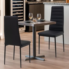 2 x Esszimmerstühle Küchenstuhl Kunstleder Bezug Stühle Loungesessel Metallbeine