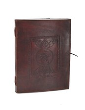 A-Minus-Ware Pentagramm Stern XXL Gäste Notiz Skizzen Lederbuch Vintage Indien