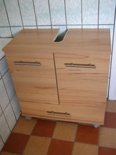 Badezimmerschränke inkl. Unterschrank, zweiteilig (Holzfurnier) mit Laufrollen