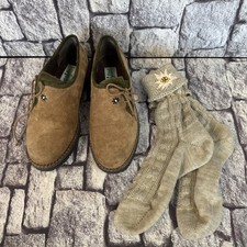 Trachten Haferl Schuhe Braun,Gr. 38 Oktober Fest+Socken ,3P37