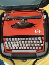 Reiseschreibmaschine Orange Ostalgie im Org. Koffer Vintage sehr guter Zustand
