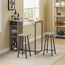 3-tlg. Bar-Set Mit Schublade & Ablage, Platzsparend Für Kleine Räume Zu Hause