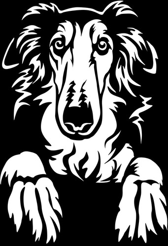 Barsoi windhund aufkleber - windhund,