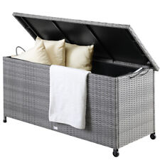 B-Ware Auflagenbox Polyrattan, 122x56x61 cm, grau