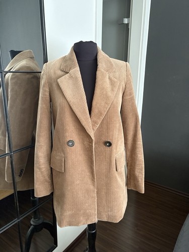 Mng mango cord blazer - mng, cognac