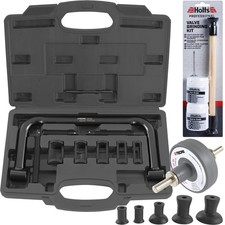 TECPO VENTIL FEDERSPANNER WERKZEUG SATZ + VENTILLÄPPER + VENTILSCHLEIFPASTE