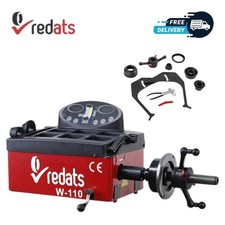 Halbautomatische Radwuchtmaschine mit Handantrieb PKW Transporter Komplettset!