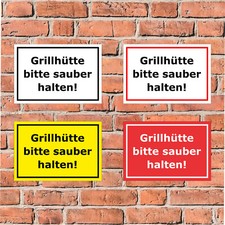 Schild grillhütte bitte - schild,