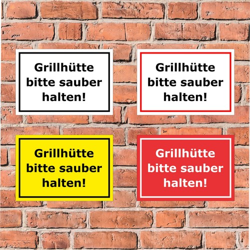 Schild grillhütte bitte - schild,