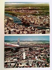 Frankfurt a.M., Blick über den Main,  City mit Henninger Turm, 2 AK, Konvolut, u