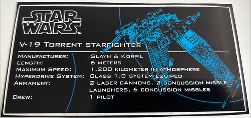 Star wars ucs display sticker - wars,