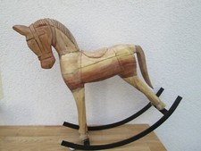 Schaukelpferd aus Mangoholz Braun (B/H/T) 45x47x13cm Deko Wohnen  ( Stk 75,99.)