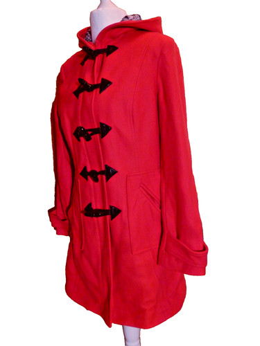 Roter mantel kapuze - roter,